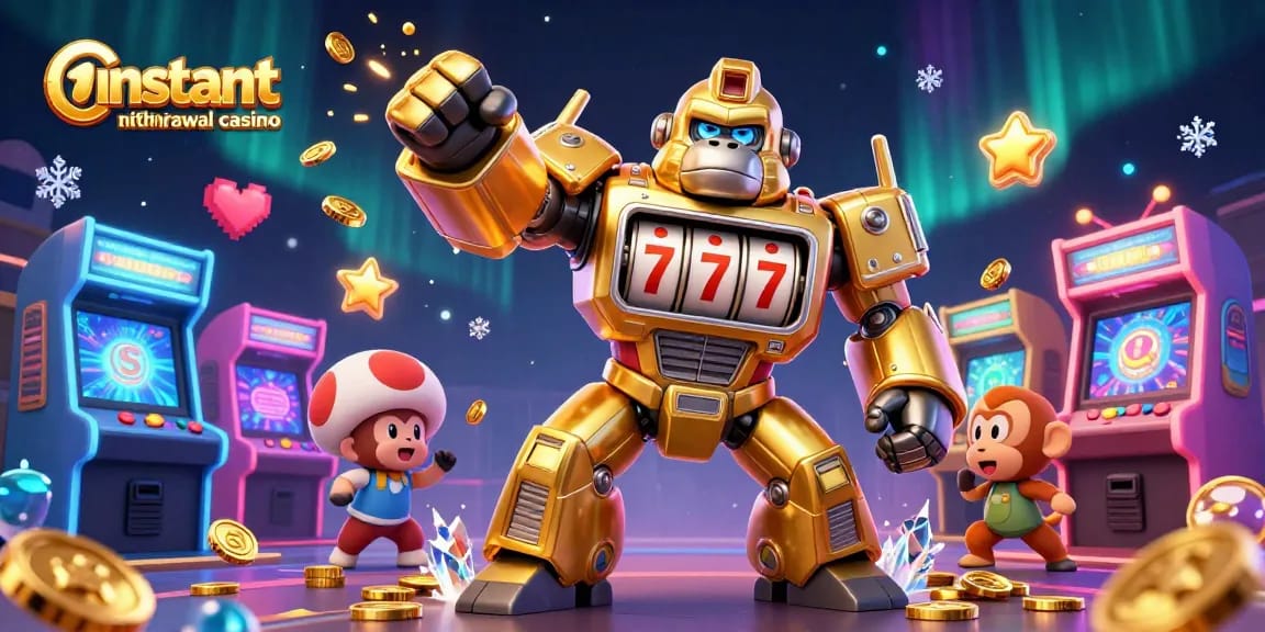 Experience fast payouts with a golden gorilla mech at the instant withdrawal casino Canada.