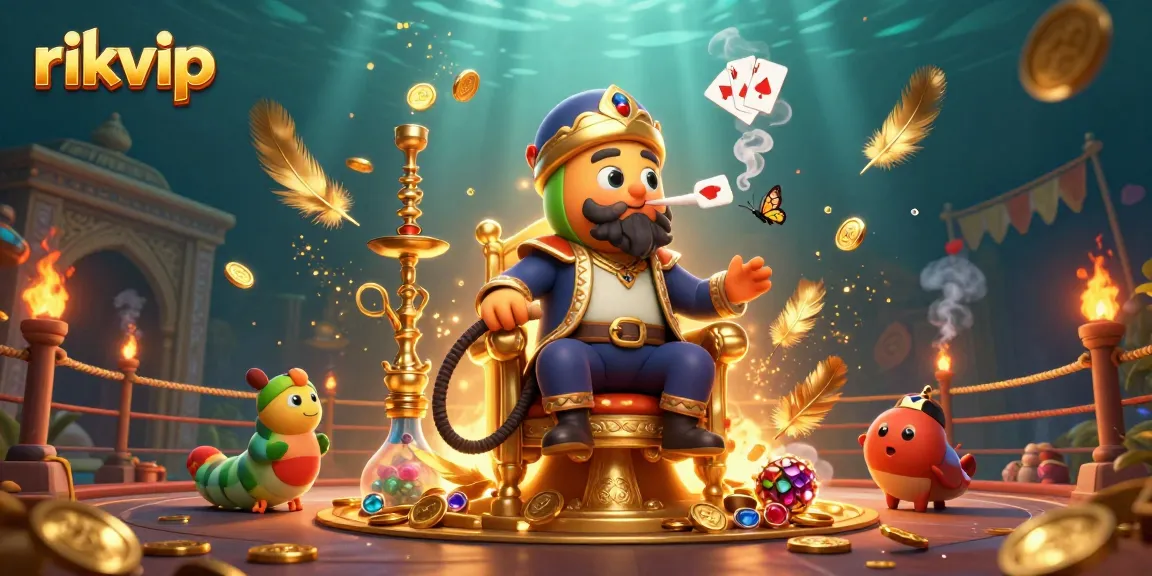 Experience thrilling action at rikvip with a vibrant 3D casino scene featuring unique game elements and characters.